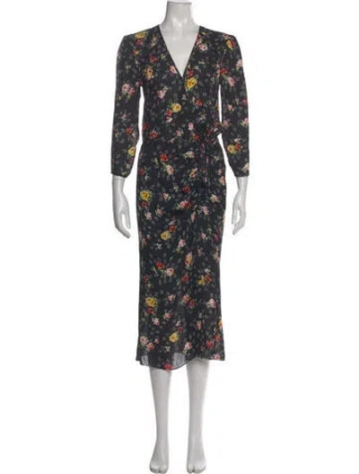 Pre-owned Veronica Beard Silk Midi Length Dress In Black