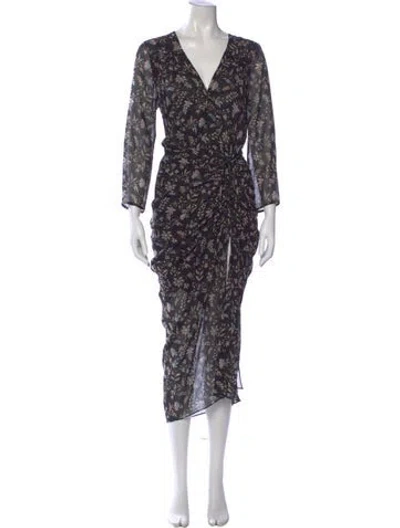 Pre-owned Veronica Beard Silk Midi Length Dress In Black