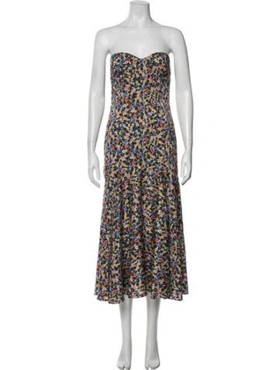 Pre-owned Veronica Beard Silk Midi Length Dress In Black