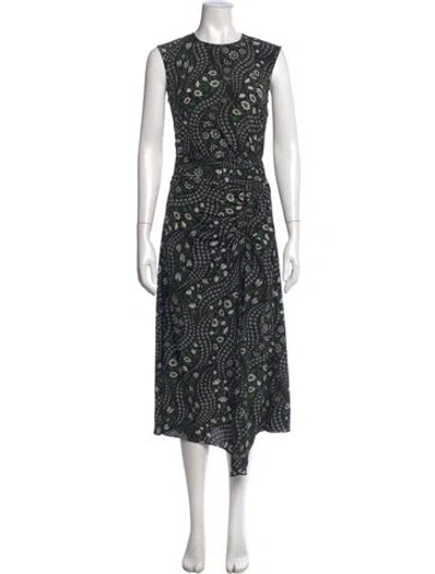 Pre-owned Veronica Beard Silk Midi Length Dress In Black