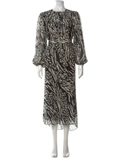 Pre-owned Veronica Beard Silk Midi Length Dress In Black