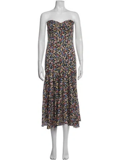 Pre-owned Veronica Beard Silk Midi Length Dress In Black
