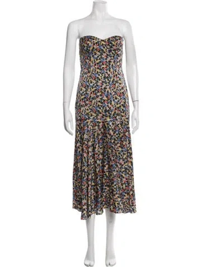 Pre-owned Veronica Beard Silk Midi Length Dress In Black