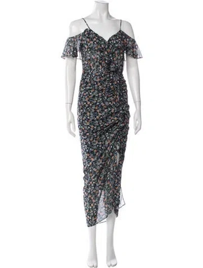 Pre-owned Veronica Beard Silk Midi Length Dress In Black