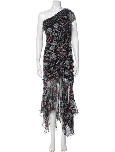 Pre-owned Veronica Beard Silk Midi Length Dress In Black