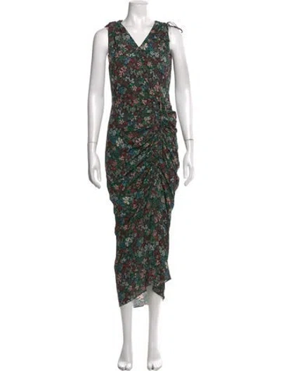 Pre-owned Veronica Beard Silk Midi Length Dress In Black