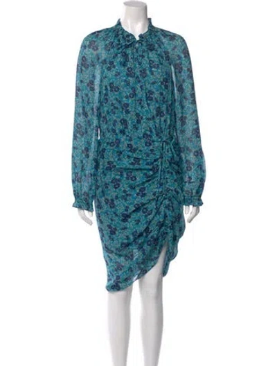 Pre-owned Veronica Beard Silk Midi Length Dress In Blue