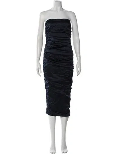 Pre-owned Veronica Beard Silk Midi Length Dress In Blue