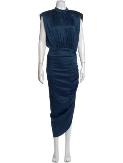 Pre-owned Veronica Beard Silk Midi Length Dress In Blue