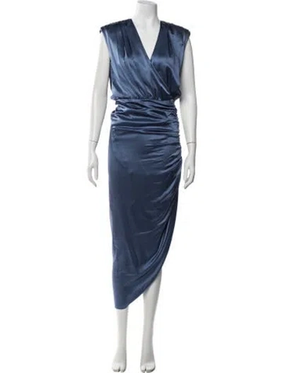 Pre-owned Veronica Beard Silk Midi Length Dress In Blue