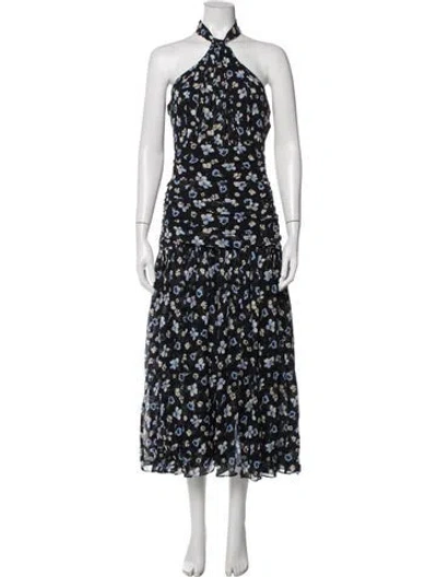 Pre-owned Veronica Beard Silk Midi Length Dress In Blue
