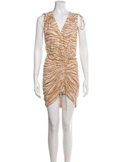 Pre-owned Veronica Beard Silk Midi Length Dress In Brown