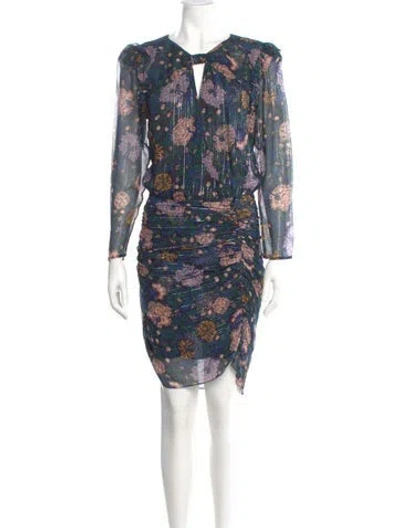 Pre-owned Veronica Beard Silk Midi Length Dress In Green