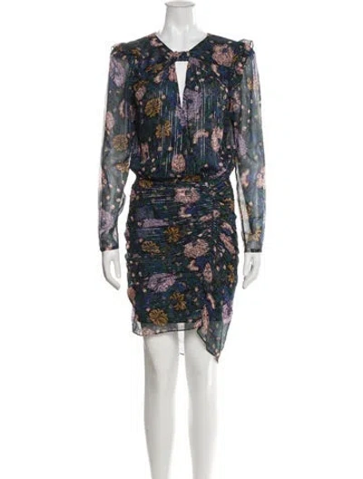 Pre-owned Veronica Beard Silk Midi Length Dress In Green