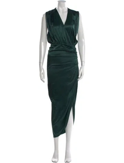 Pre-owned Veronica Beard Silk Midi Length Dress In Green