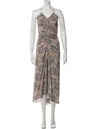 Pre-owned Veronica Beard Silk Midi Length Dress In Green