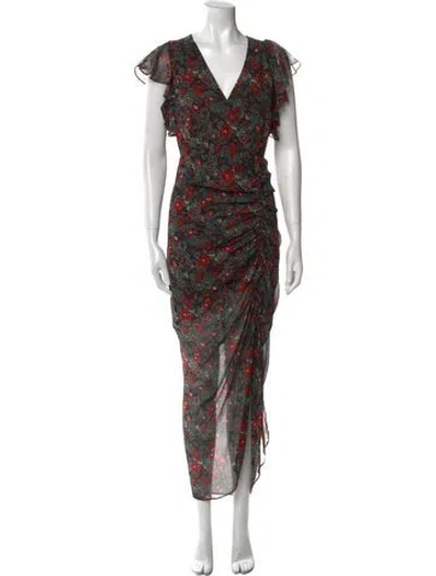Pre-owned Veronica Beard Silk Midi Length Dress In Multi