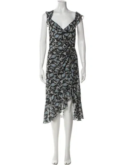 Pre-owned Veronica Beard Silk Midi Length Dress In Multi