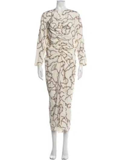 Pre-owned Veronica Beard Silk Midi Length Dress In Multi