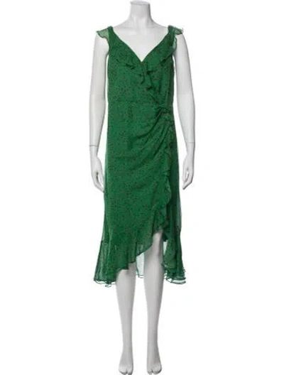 Pre-owned Veronica Beard Silk Midi Length Dress In Multi