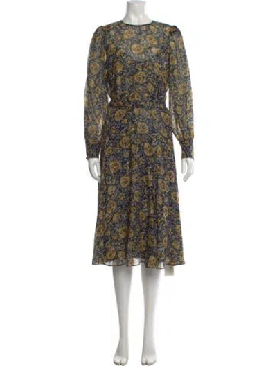 Pre-owned Veronica Beard Silk Midi Length Dress In Multi