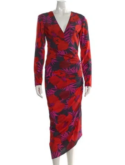 Pre-owned Veronica Beard Silk Midi Length Dress In Multi