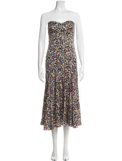 Pre-owned Veronica Beard Silk Midi Length Dress In Multi