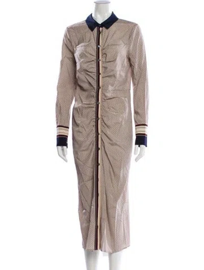 Pre-owned Veronica Beard Silk Midi Length Dress In Neutral