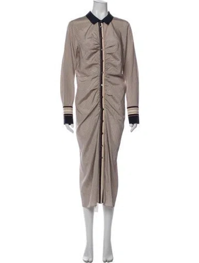 Pre-owned Veronica Beard Silk Midi Length Dress In Neutral