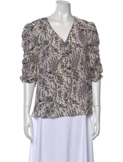 Pre-owned Veronica Beard Silk Midi Length Dress In Neutral