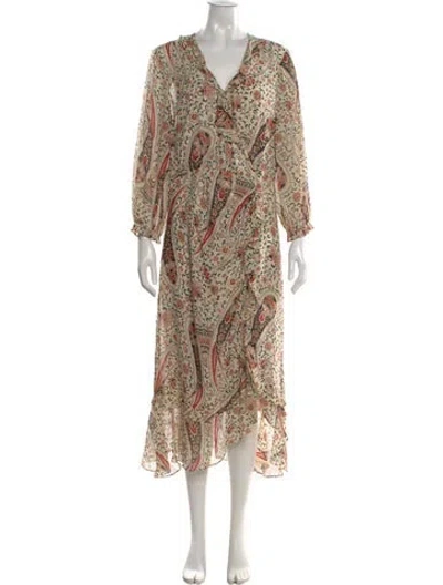 Pre-owned Veronica Beard Silk Midi Length Dress In Neutral