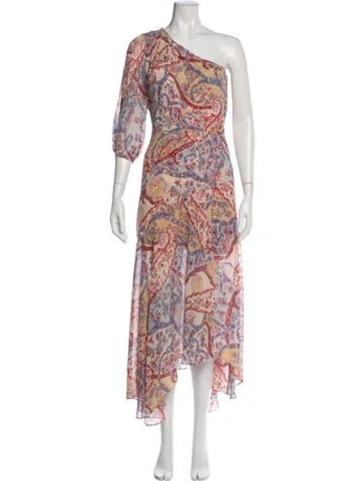 Pre-owned Veronica Beard Silk Midi Length Dress In Neutral