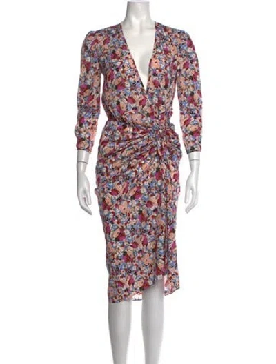 Pre-owned Veronica Beard Silk Midi Length Dress In Pink