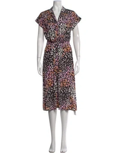 Pre-owned Veronica Beard Silk Midi Length Dress In Purple
