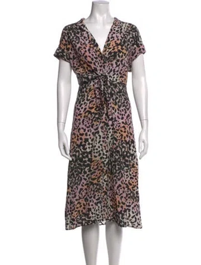 Pre-owned Veronica Beard Silk Midi Length Dress In Purple