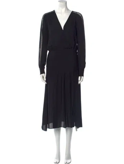 Pre-owned Veronica Beard Silk Midi Length Dress W/ Tags In Black