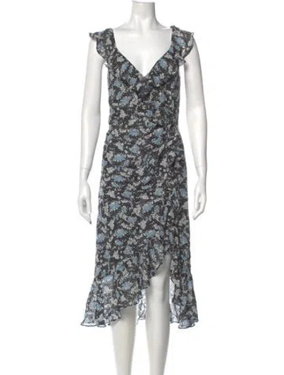 Pre-owned Veronica Beard Silk Midi Length Dress W/ Tags In Black