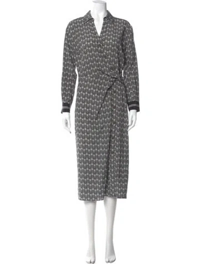 Pre-owned Veronica Beard Silk Midi Length Dress W/ Tags In Black