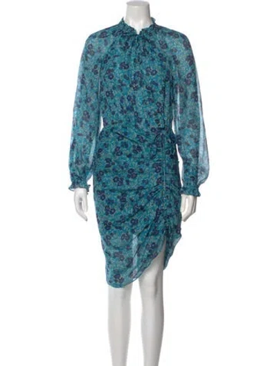 Pre-owned Veronica Beard Silk Midi Length Dress W/ Tags In Blue