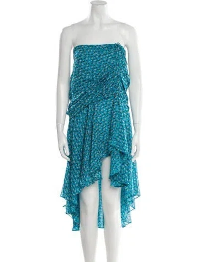 Pre-owned Veronica Beard Silk Midi Length Dress W/ Tags In Blue