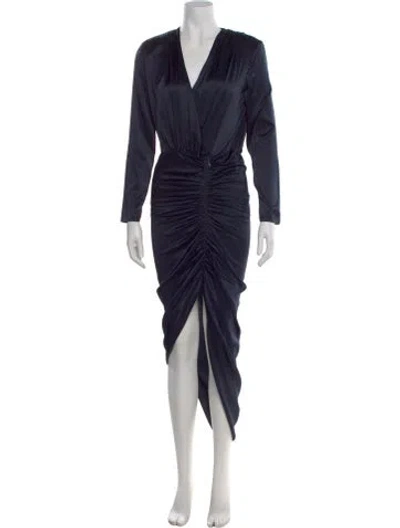 Pre-owned Veronica Beard Silk Midi Length Dress W/ Tags In Blue