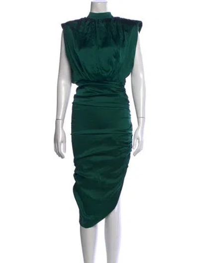 Pre-owned Veronica Beard Silk Midi Length Dress W/ Tags In Green