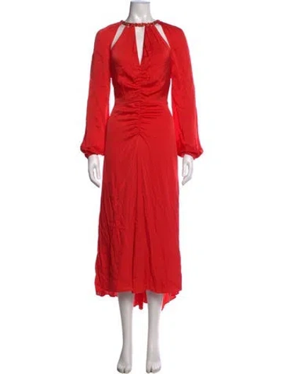 Pre-owned Veronica Beard Silk Midi Length Dress W/ Tags In Pink