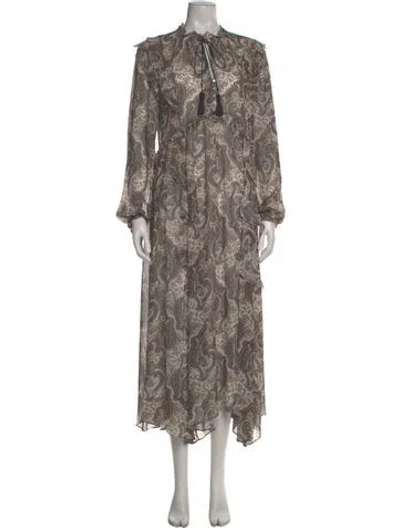 Pre-owned Veronica Beard Silk Midi Length Dress In White