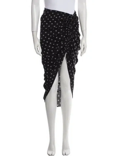 Pre-owned Veronica Beard Silk Midi Length Skirt In Black