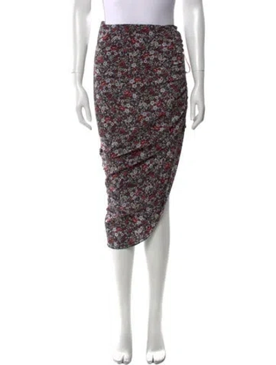 Pre-owned Veronica Beard Silk Midi Length Skirt In Black