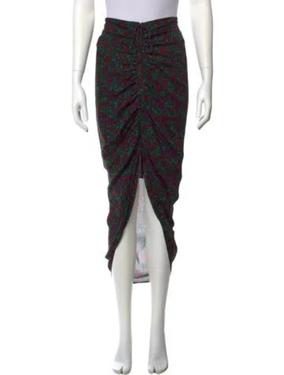 Pre-owned Veronica Beard Silk Midi Length Skirt In Black