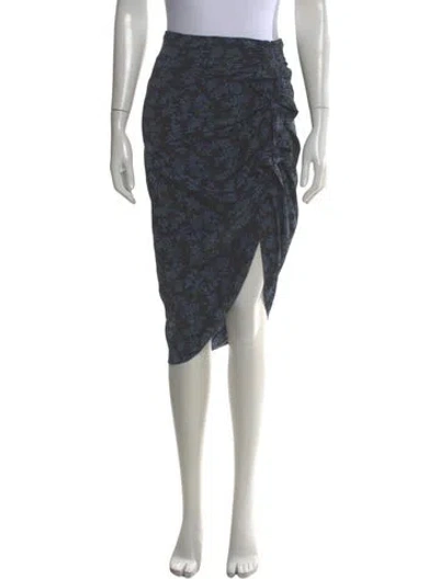 Pre-owned Veronica Beard Silk Midi Length Skirt In Black