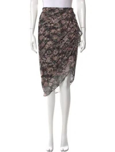Pre-owned Veronica Beard Silk Midi Length Skirt In Black