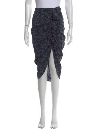 Pre-owned Veronica Beard Silk Midi Length Skirt In Black